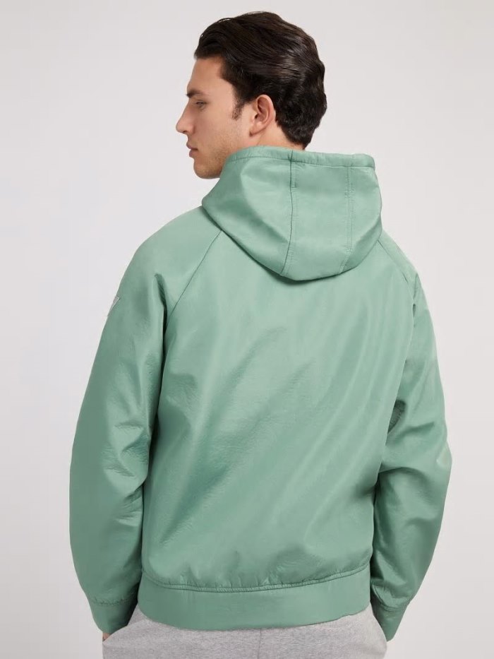 Sudaderas Guess Scuba Zip Fastening Hombre Verdes | SE-381899