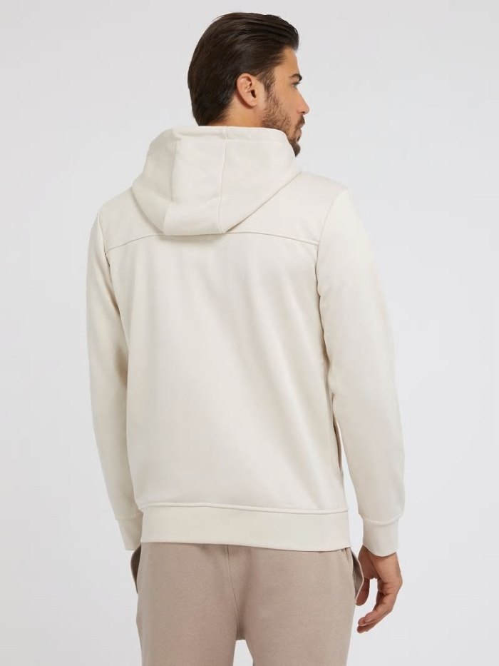 Sudaderas Guess Side Logo Hombre Blancos | SE-009312