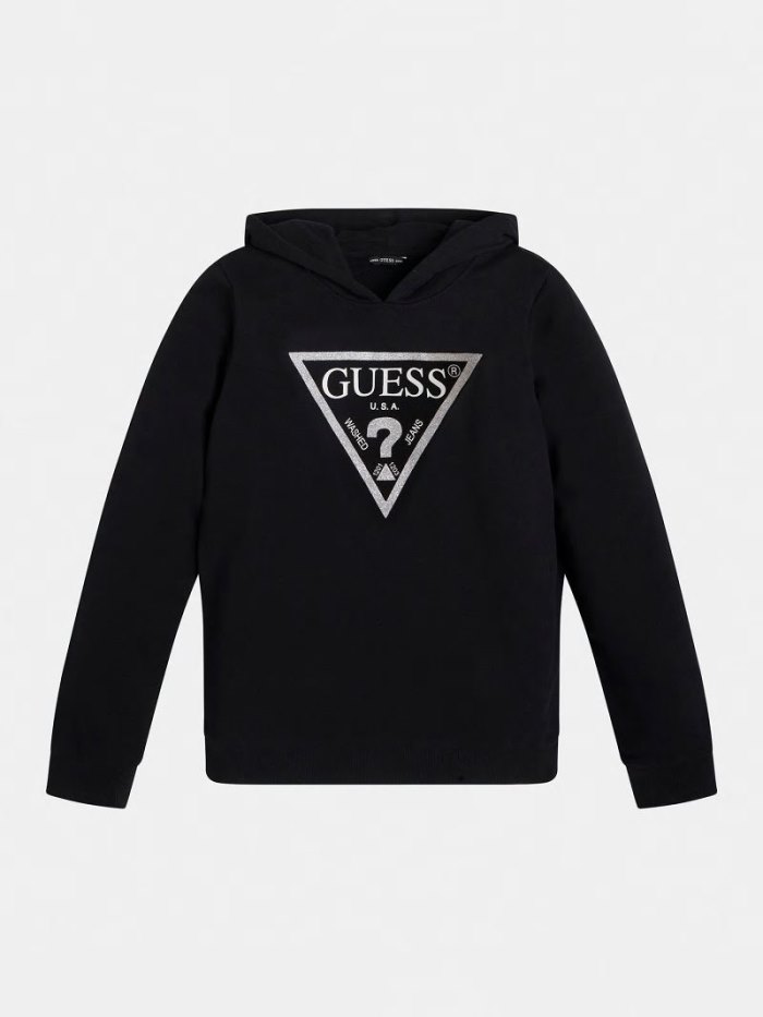 Sudaderas Guess Triangle Logo Niños Negros | SE-204775