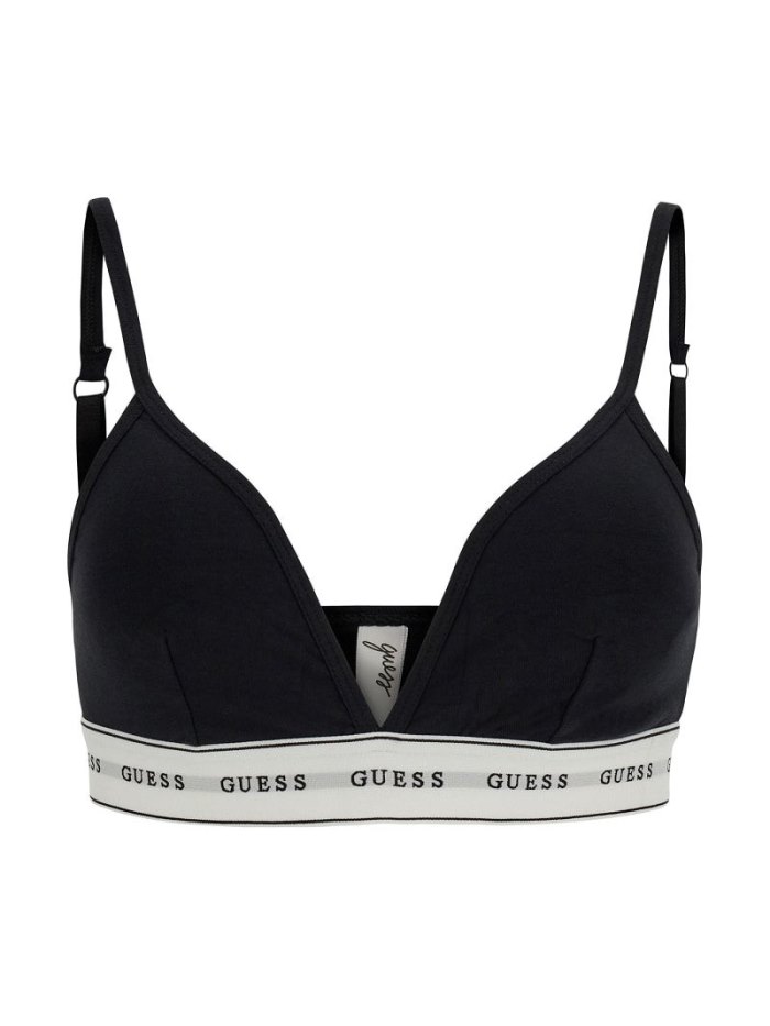 Sujetadores Guess Triangle Bra With Logo Band Mujer Negros | SE-741646