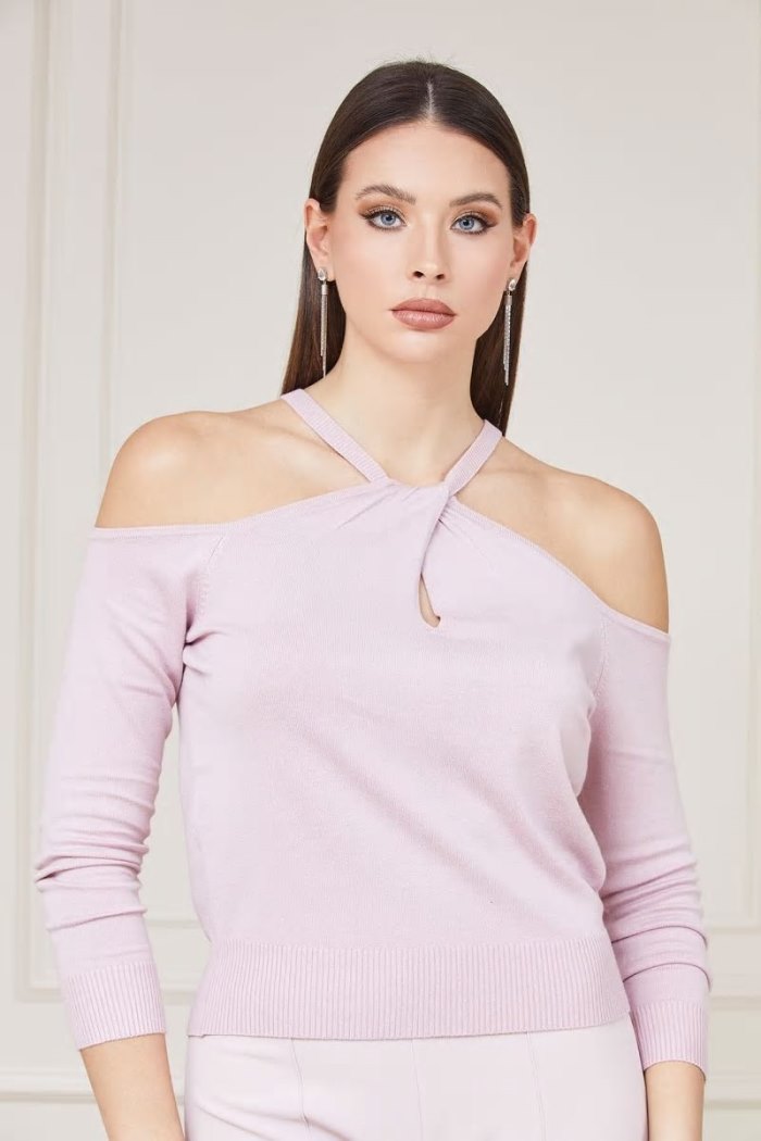 Suéteres Guess Marciano Off-shoulder Mujer Rosas | SE-001059