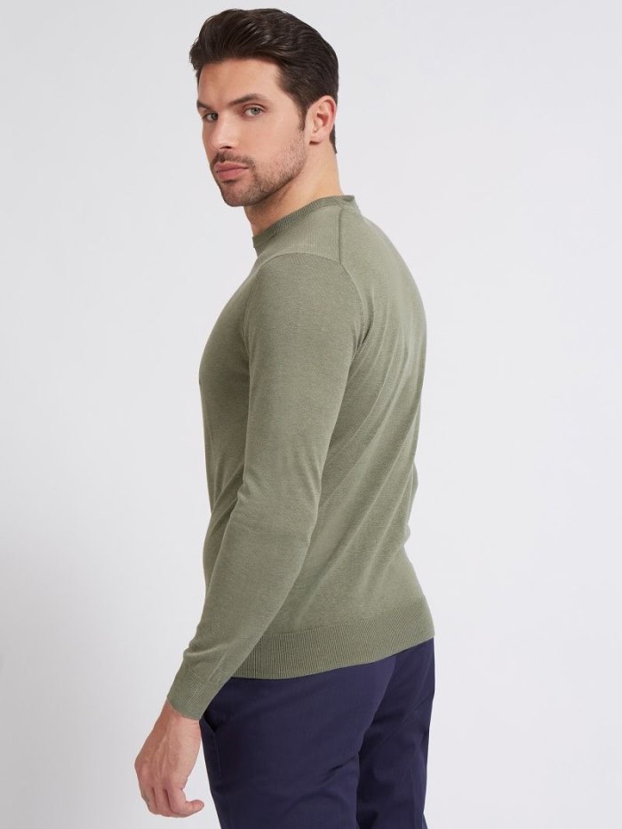 Suéteres Guess Marciano Round-neck Hombre Verdes | SE-286206