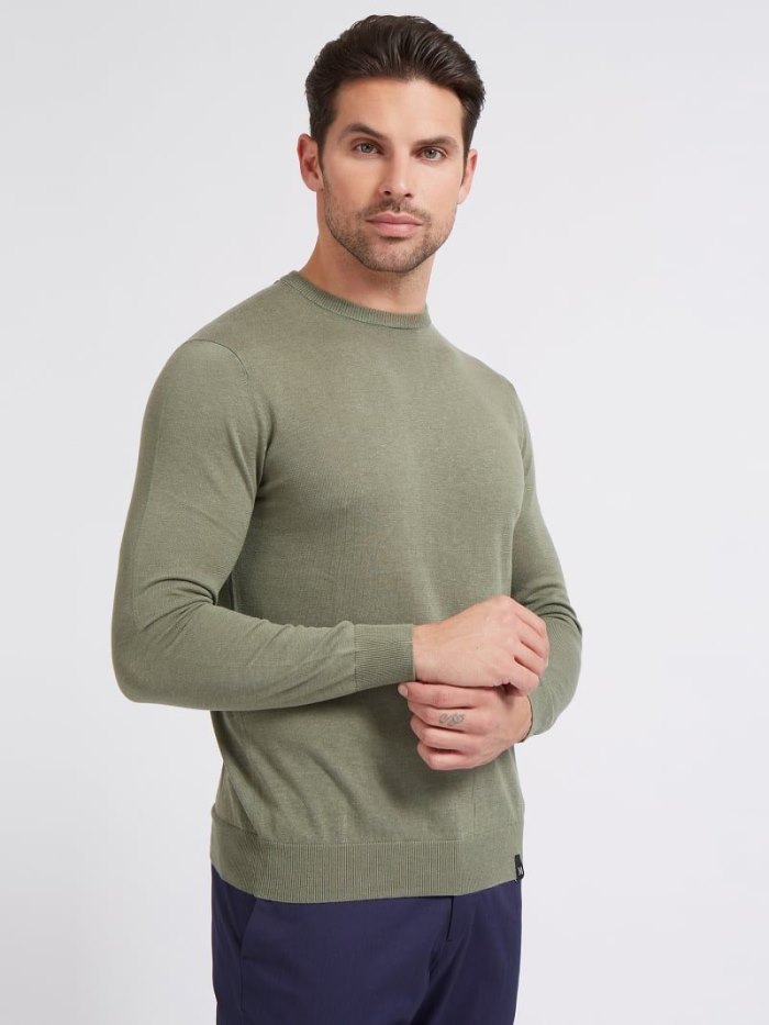 Suéteres Guess Marciano Round-neck Hombre Verdes | SE-286206