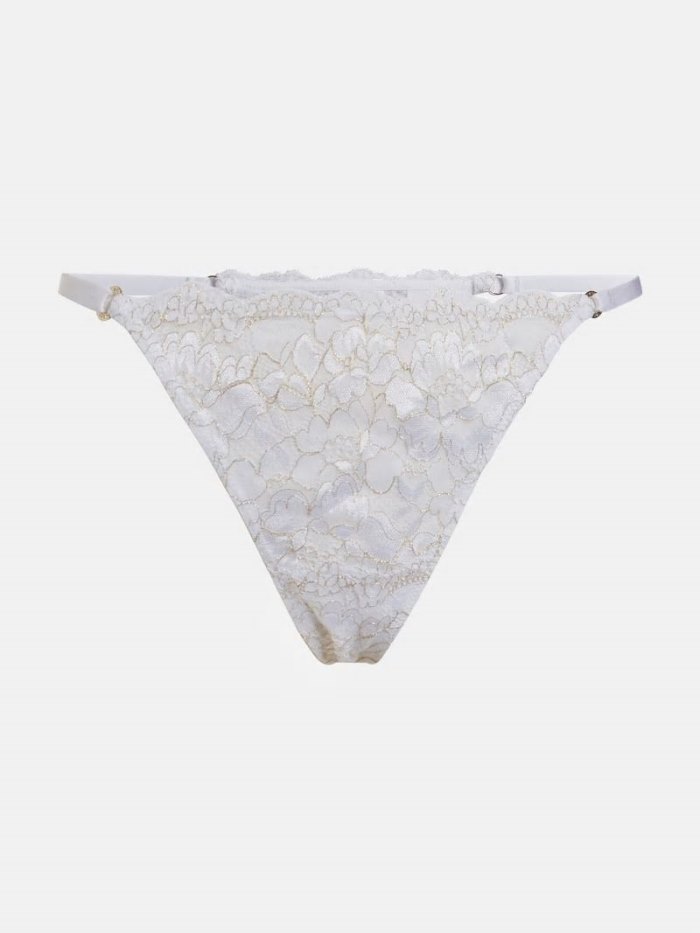 Tanga Guess Lurex Lace Mujer Blancos | SE-163724