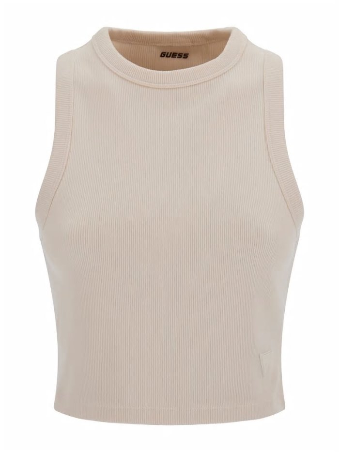 Tank Top Guess Side Logo Tank Top Mujer Blancos | SE-326044