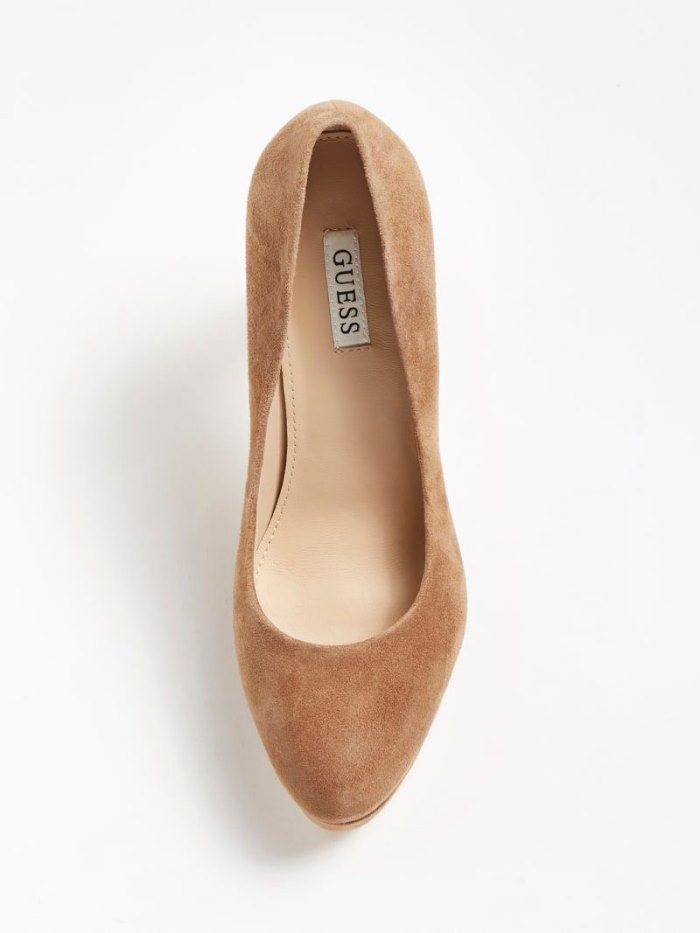 Tenis Court Guess Dearly Suede Mujer Beige | SE-058087