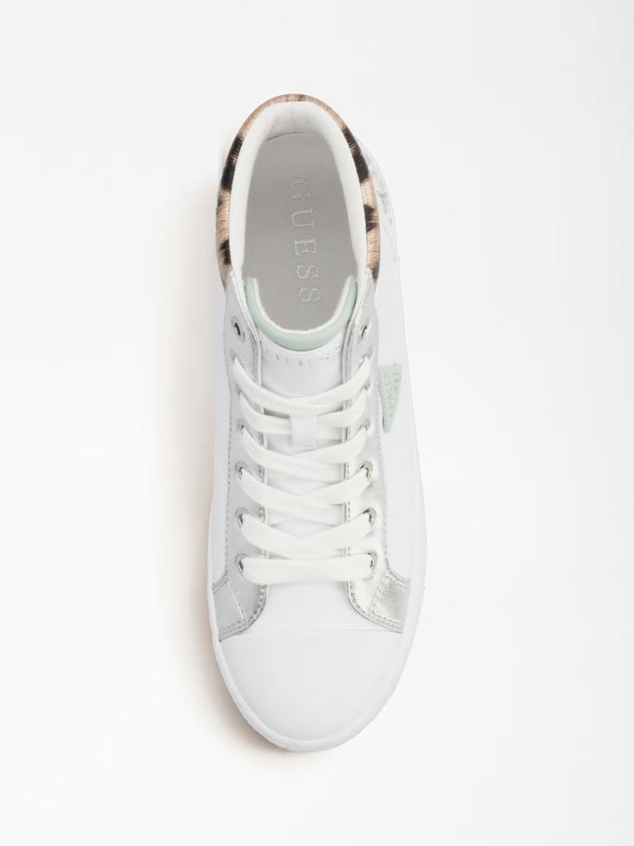 Tenis Guess Bask High-top Mujer Blancos | SE-942692