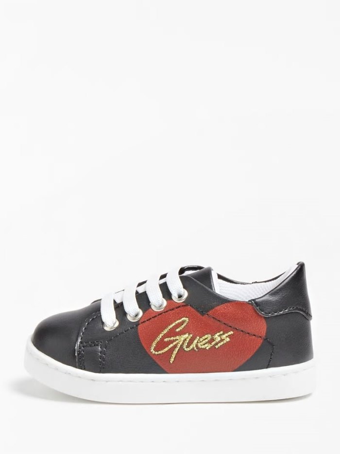 Tenis Guess Ellie Heart Logo Hombre Negros | SE-872755