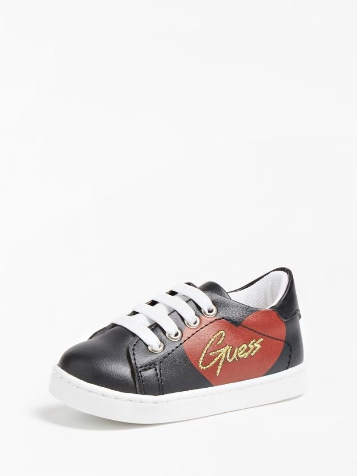 Tenis Guess Ellie Heart Logo Hombre Negros | SE-872755