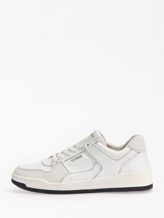 Tenis Guess Leather Vicenza Low-top Hombre Blancos | SE-483155