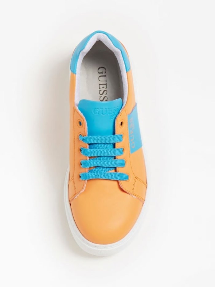 Tenis Guess Luiss Jr Logo Hombre Naranjas | SE-793656