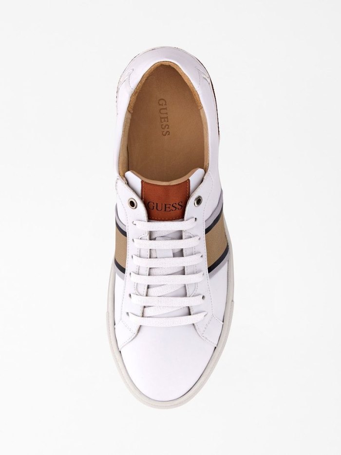 Tenis Guess Todi Side-stripe Hombre Beige | SE-589799