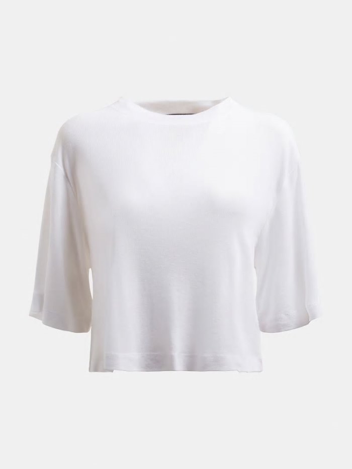 Tops Guess Back Logo Mujer Blancos | SE-888415