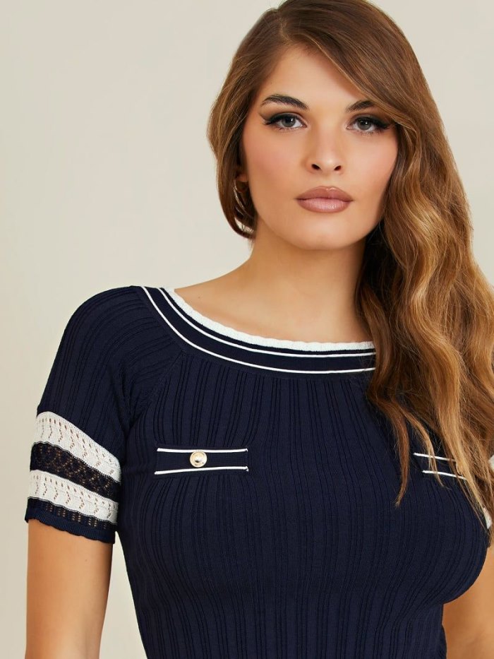 Tops Guess Marciano Sweater Mujer Azules | SE-748238