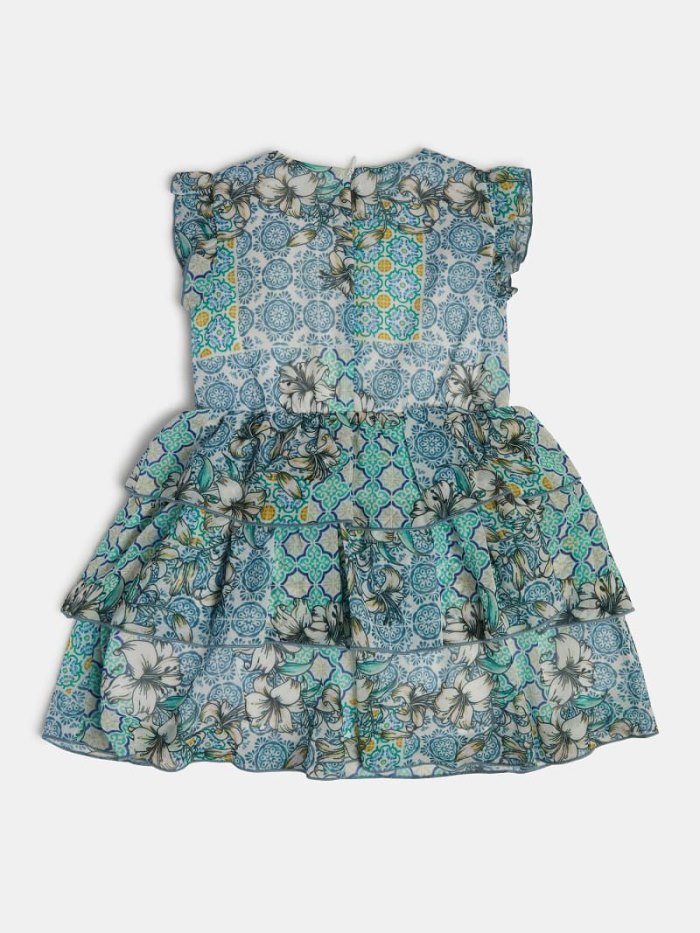 Vestido Guess All Over Floral Print Niños Azules | SE-912679