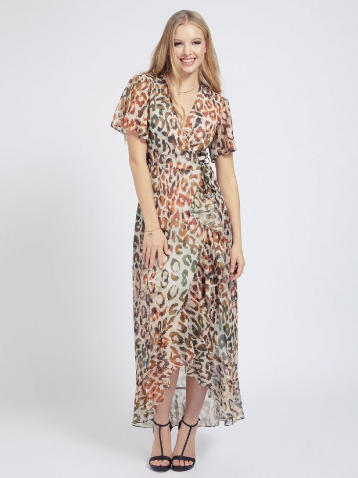 Vestido Guess All Over Print Long Mujer Multicolor | SE-330132