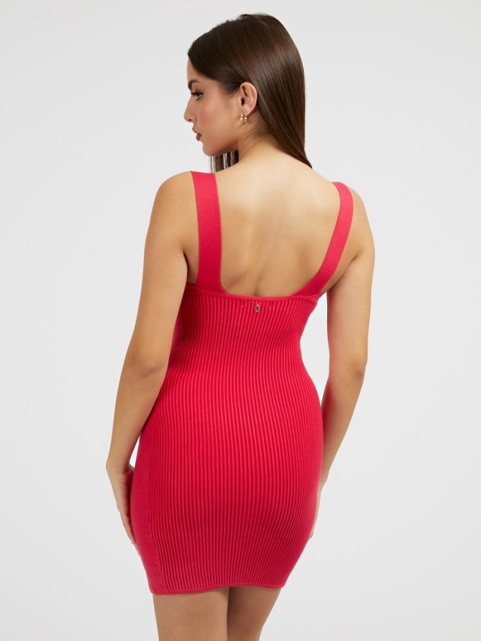 Vestido Guess Bodycon Sweater Mujer Rosas | SE-930554