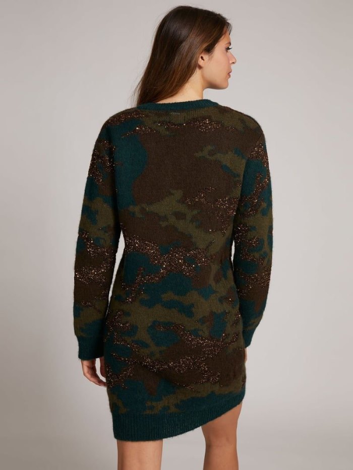 Vestido Guess Camouflage Wool Blend Mujer Camouflage | SE-845311