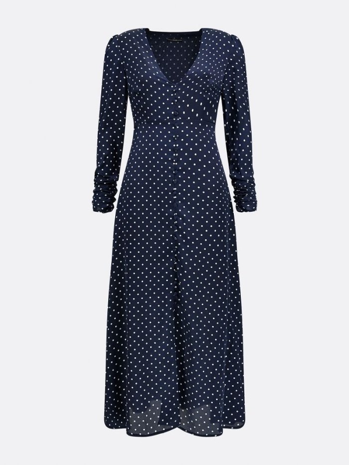 Vestido Guess Dots Print Mujer Azules | SE-108934