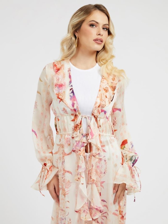 Vestido Guess Floral Duster Mujer Multicolor | SE-851831