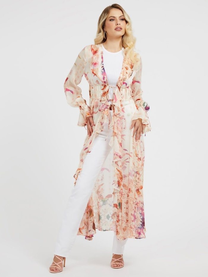 Vestido Guess Floral Duster Mujer Multicolor | SE-851831