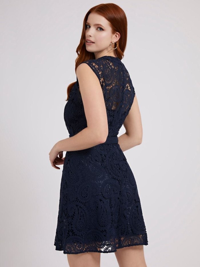 Vestido Guess Lace Mujer Azules | SE-090375