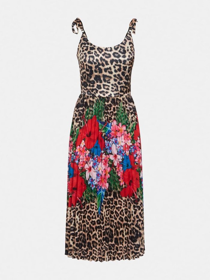 Vestido Guess Marciano Animalier Floral Mujer Multicolor | SE-166415