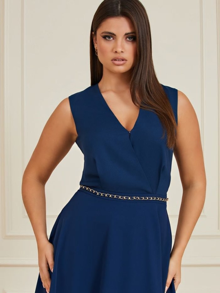 Vestido Guess Marciano Chain Detail Mujer Azules | SE-794295