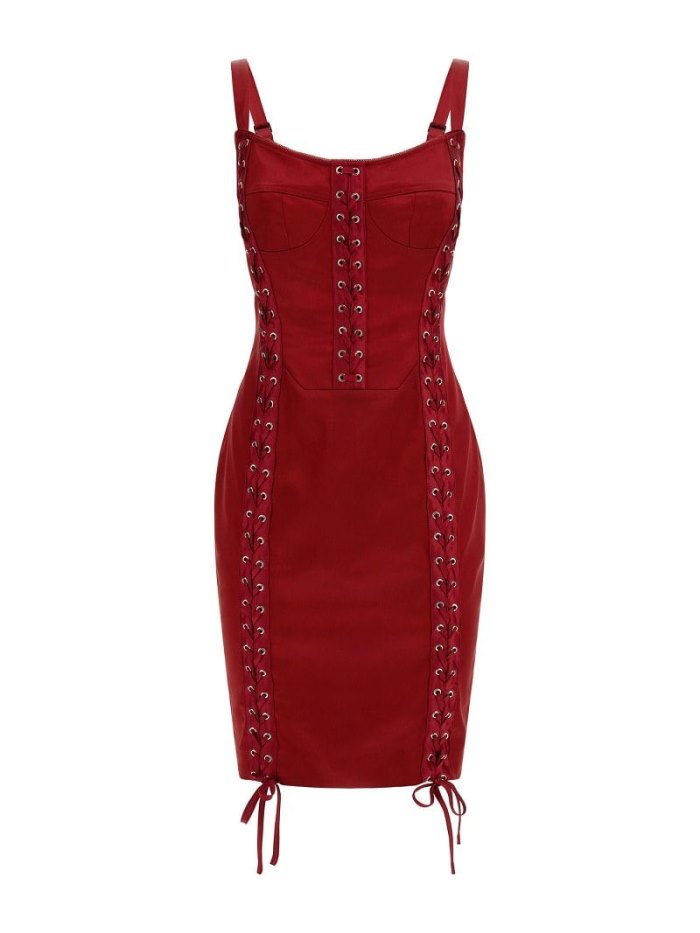 Vestido Guess Marciano Satin Mujer Rojos | SE-060093