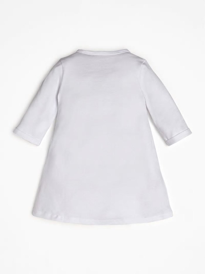 Vestido Guess Triangle Logo Niños Blancos | SE-830986