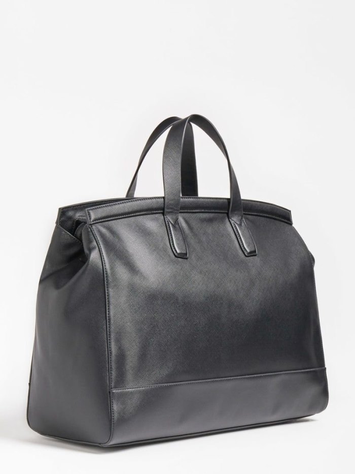 Weekender Bag Guess Certosa Saffiano Weekender Bag Hombre Negros | SE-132335