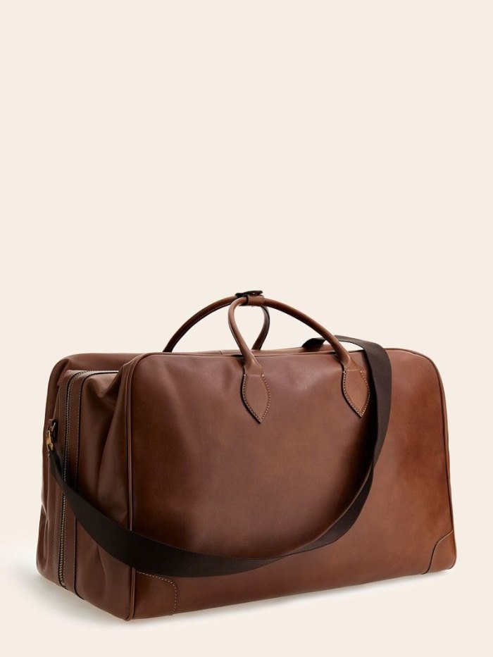 Weekender Bag Guess Lario Real Leather Weekender Bag Hombre Marrom | SE-105898